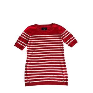 U.S. Polo Assn. Red White Striped Half-Sleeve Sweater Size Small